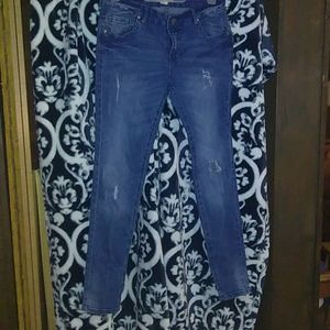 Forever 21 skinny jeans distressed